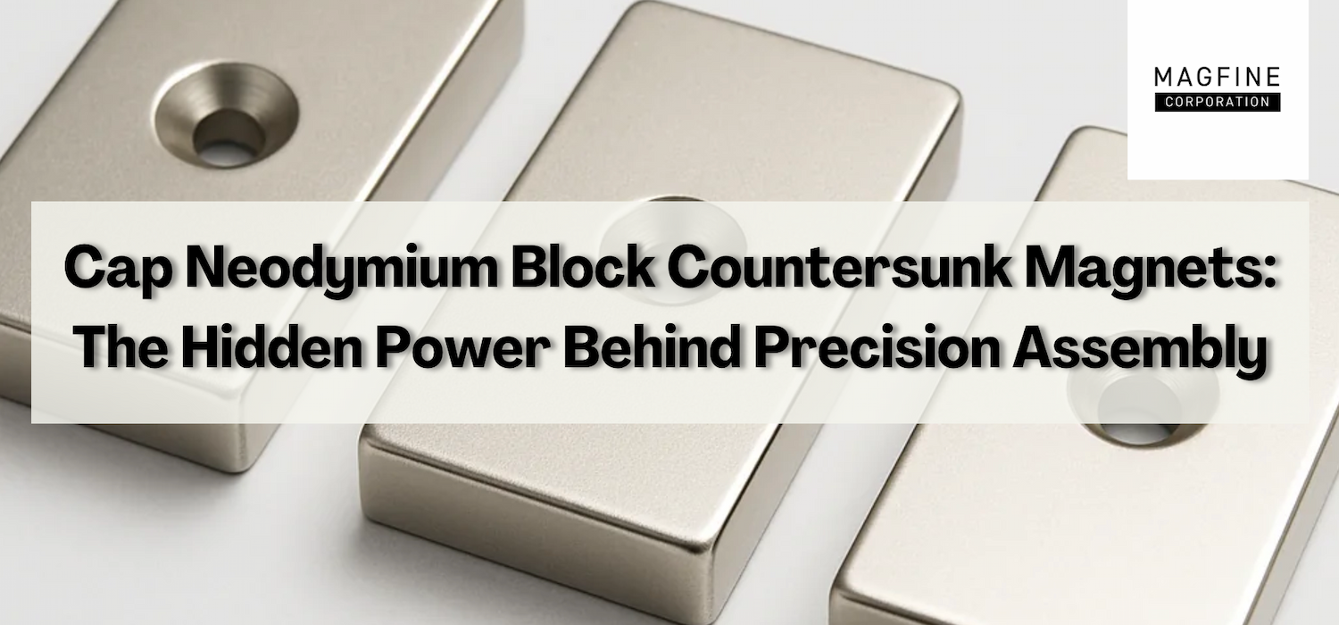 Cap Neodymium Block Countersunk Magnets