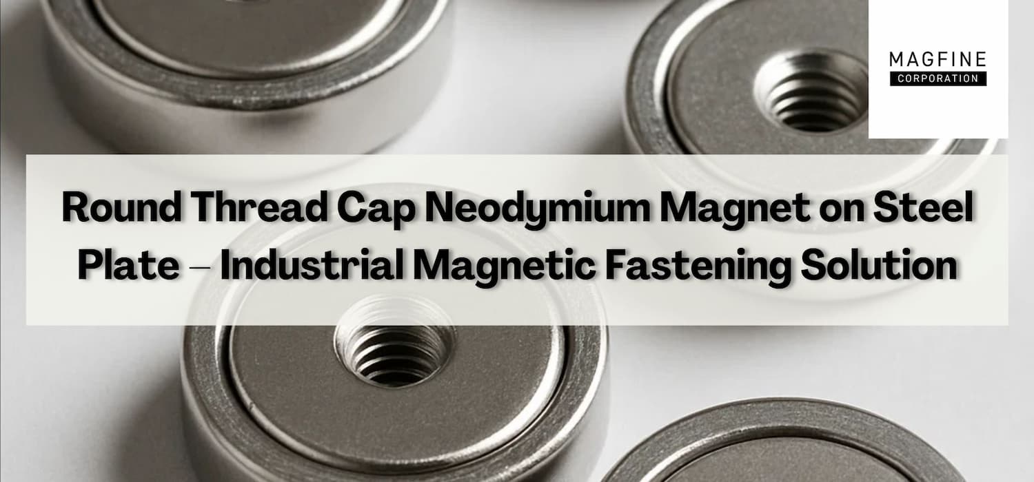 cap neodymium disc magnet with threaded hole