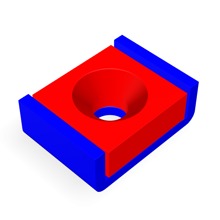 Cap Neodymium Block Countersunk 10mm x 13.5mm x 5mm /M3