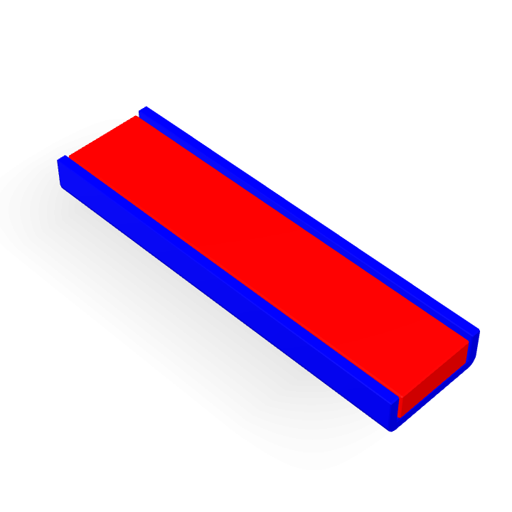 Cap Neodymium Block Magnet 50mm x 13.5mm x 5mm