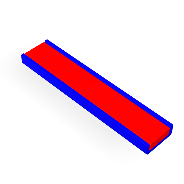 Cap Neodymium Block Magnet 65mm x 13.5mm x 5mm