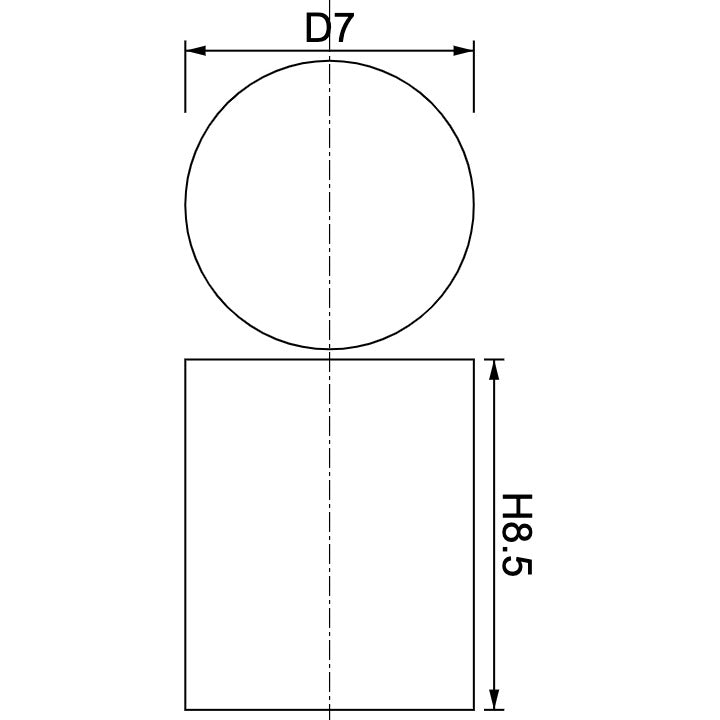 Disque aimanté en néodyme Ø7mm