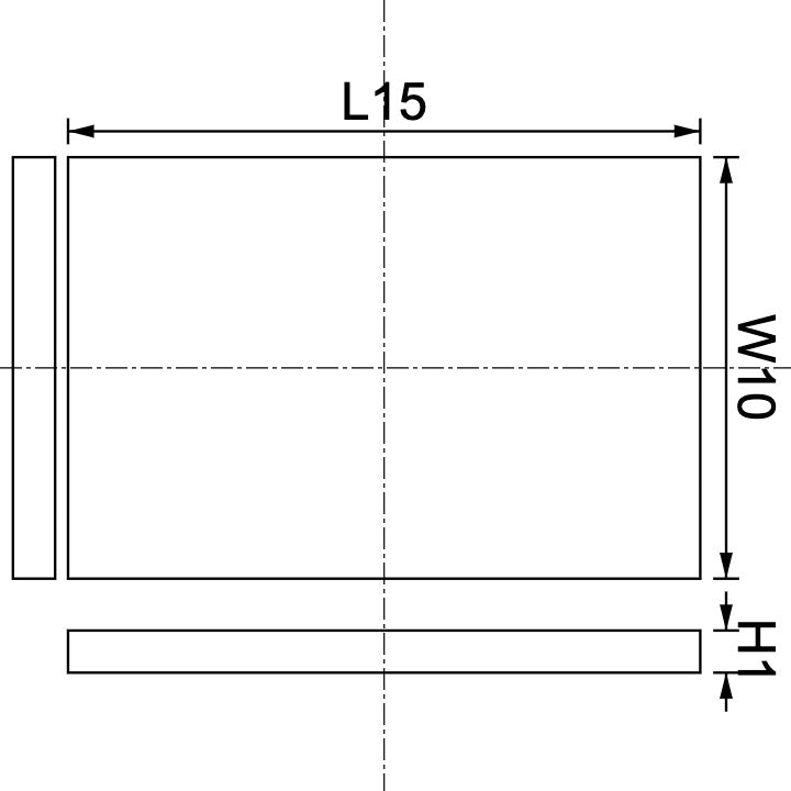 Aimant en néodyme 15 mm x 10 mm x 1 mm
