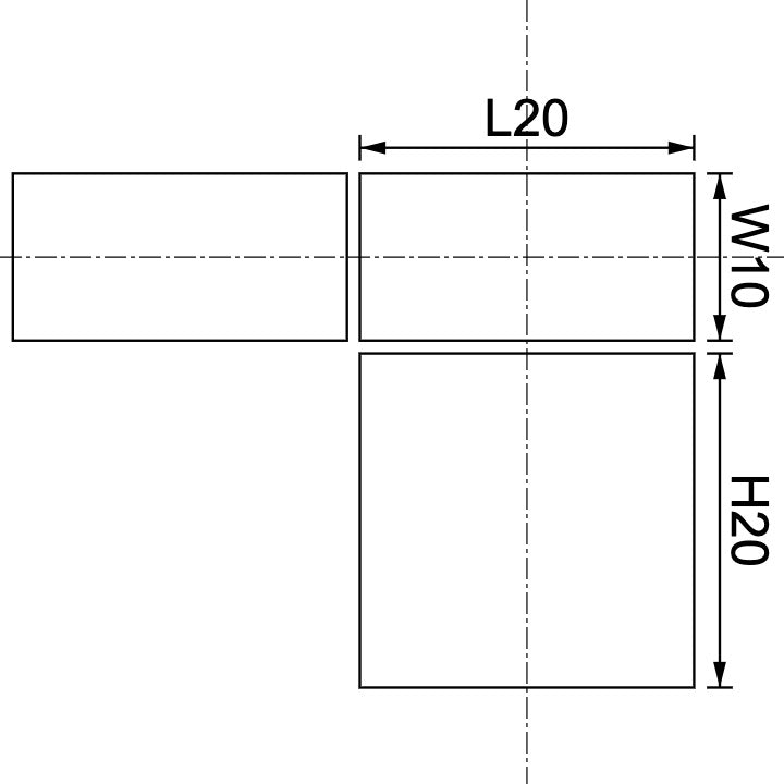 Aimant en néodyme 20 mm x 10 mm x 20 mm