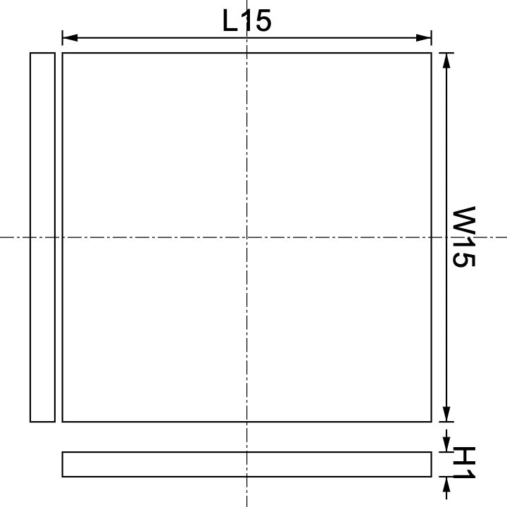 Aimant en néodyme 15 mm x 15 mm x 1 mm