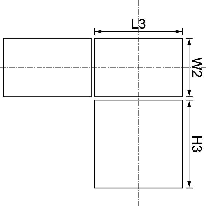 Neodymium Magnet Square 3mm X 2mm X 3mm Drawing