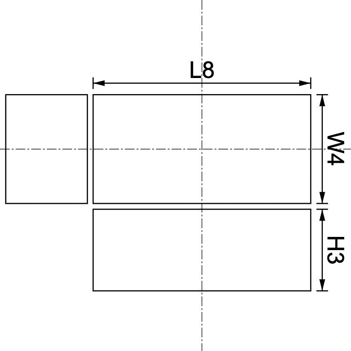 Aimant en néodyme 8 mm x 4 mm x 3 mm