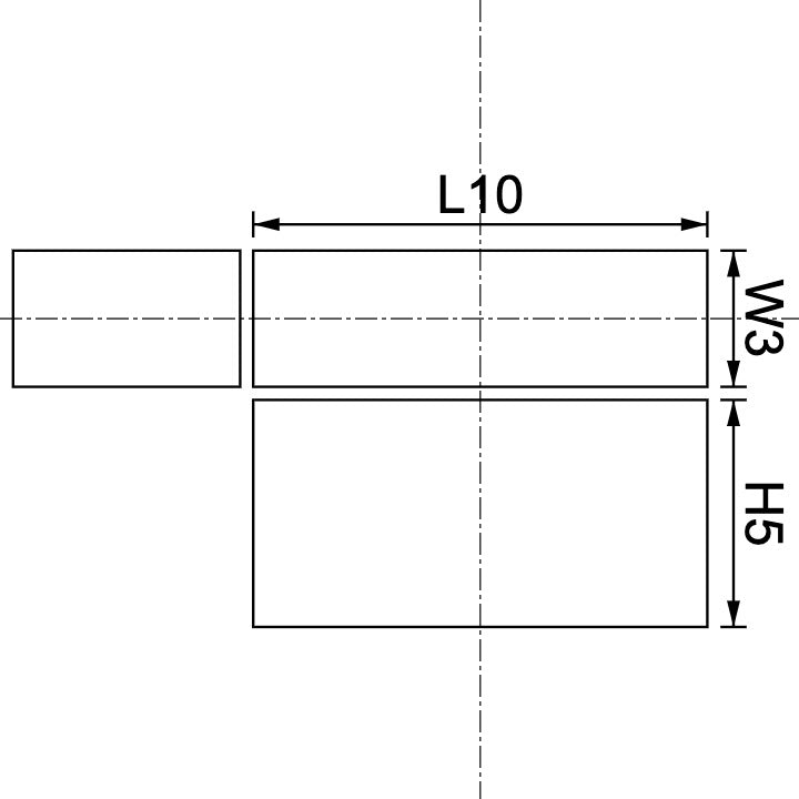 Aimant en néodyme 10 mm x 3 mm x 5 mm