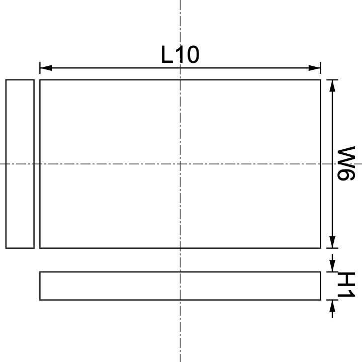 Aimant en néodyme 10 mm x 6 mm x 1 mm