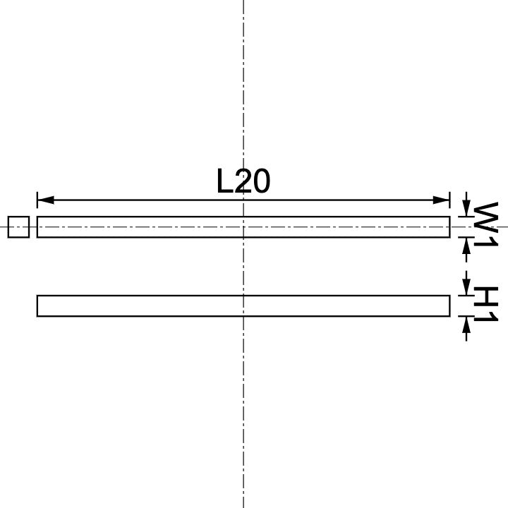 Aimant en néodyme 20 mm x 1 mm x 1 mm
