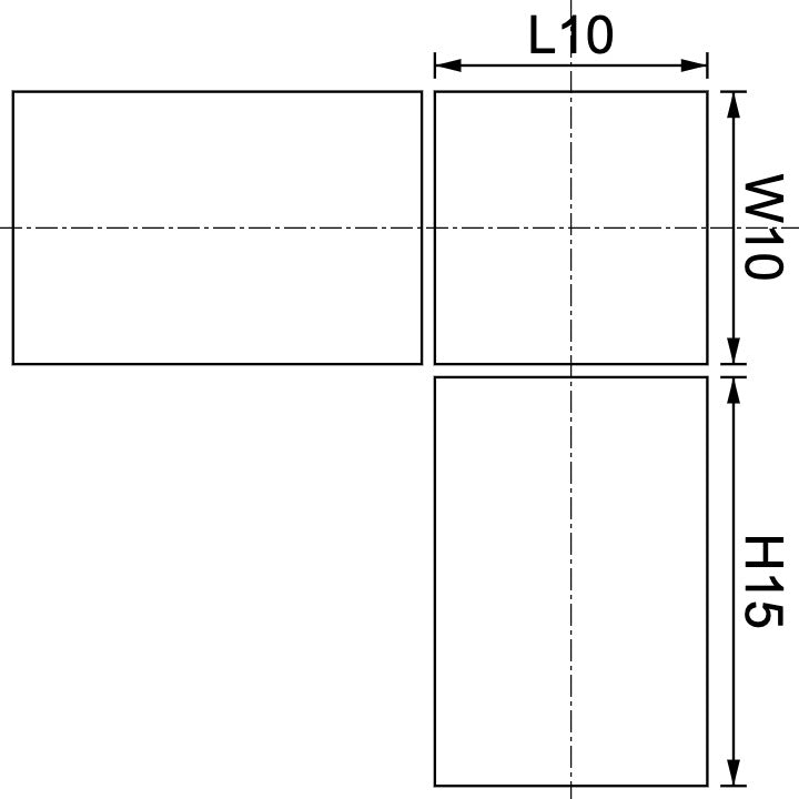 Aimant en néodyme 10 mm x 10 mm x 15 mm