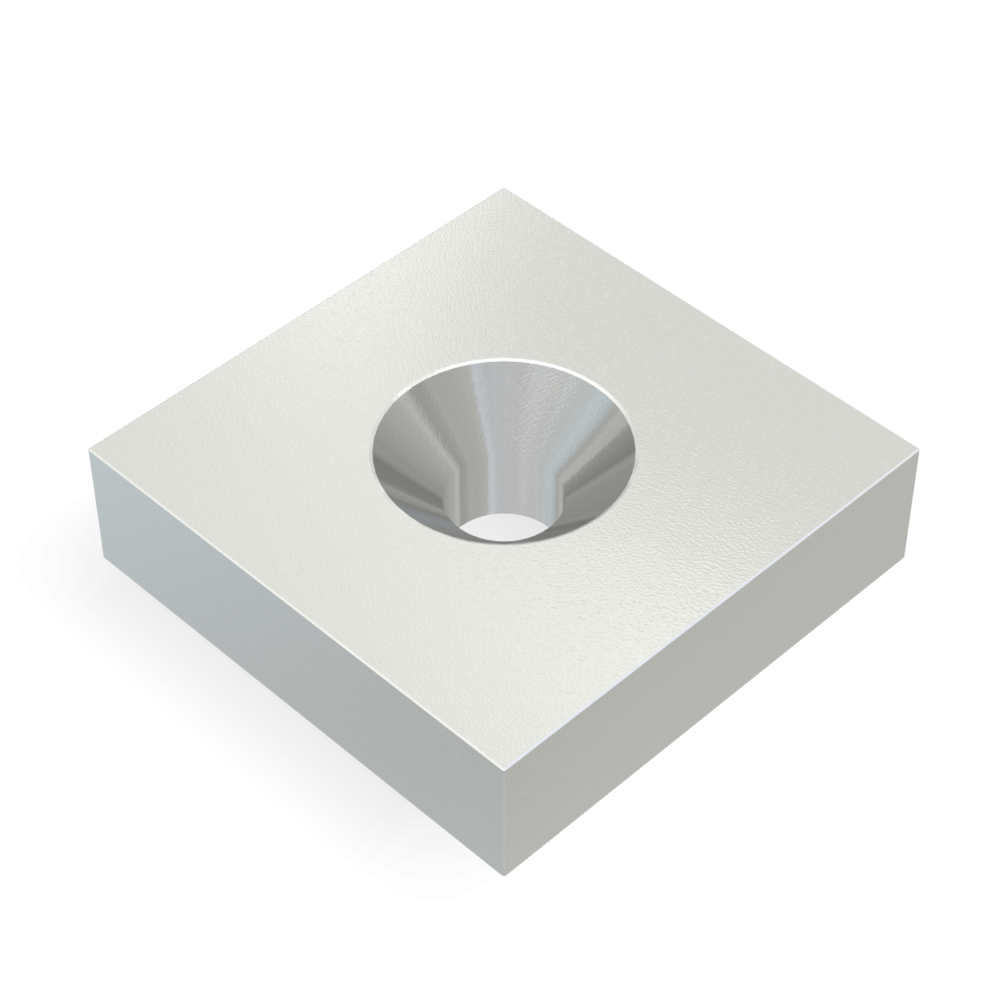 Aimant néodyme bloc avec trou fraisé 15 mm x 15 mm x 4 mm / M3