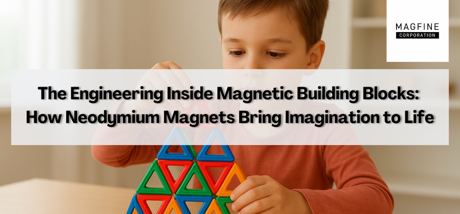 Engineering inside magnetic building blocks for toys