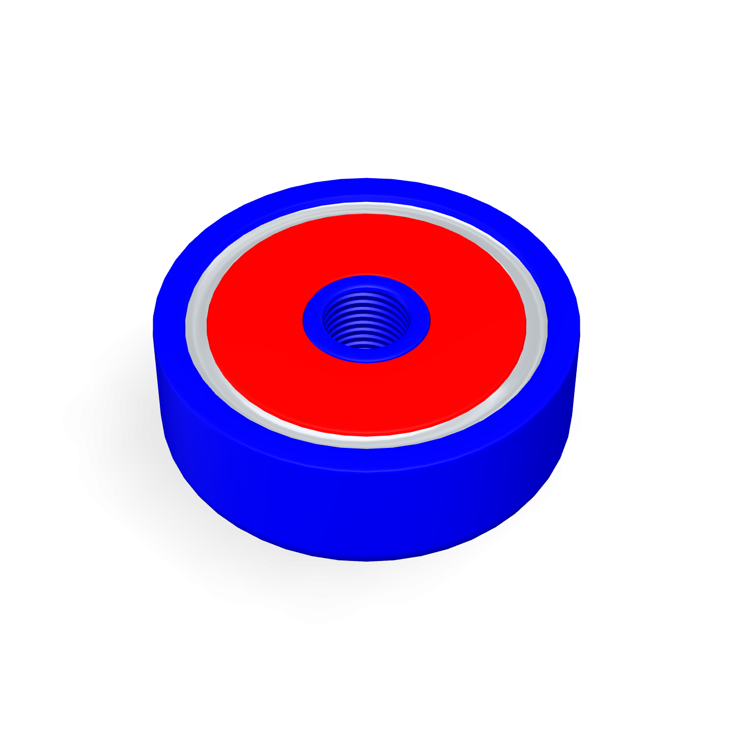 Cap Neodymium Ø20mm x 7mm /M4 Threaded