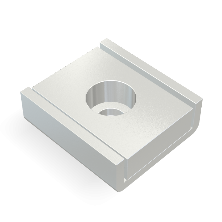 Cap Neodymium Block Counterbore 15mm x 13.5mm x 5mm /M3