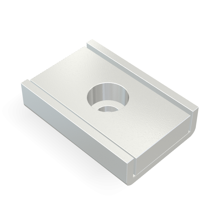 Cap Neodymium Block Counterbore 20mm x 13.5mm x 5mm /M3