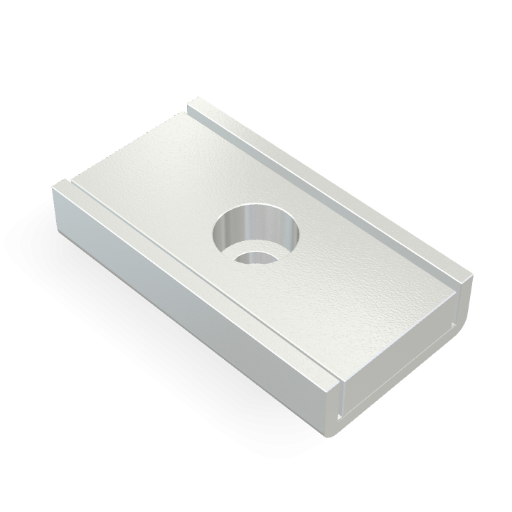 Cap Neodymium Block Counterbore 25mm x 13.5mm x 5mm /M3