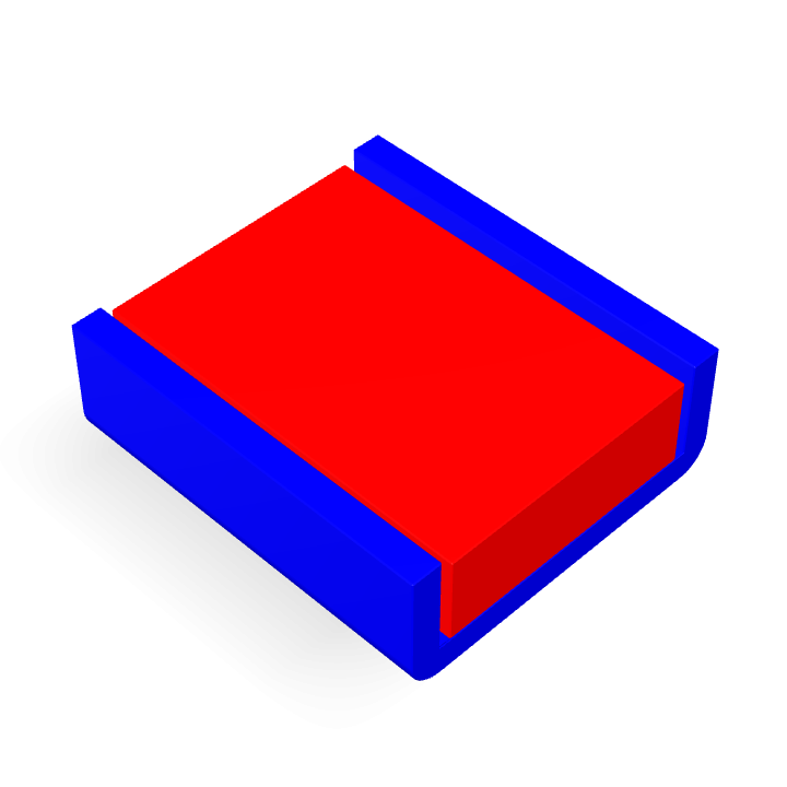 Aimant en forme de bloc en néodyme avec capuchon 15 mm x 13,5 mm x 5 mm