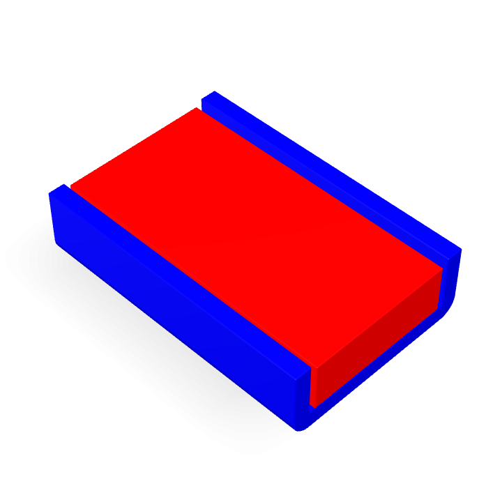 Aimant en néodyme avec capuchon 20 mm x 13,5 mm x 5 mm