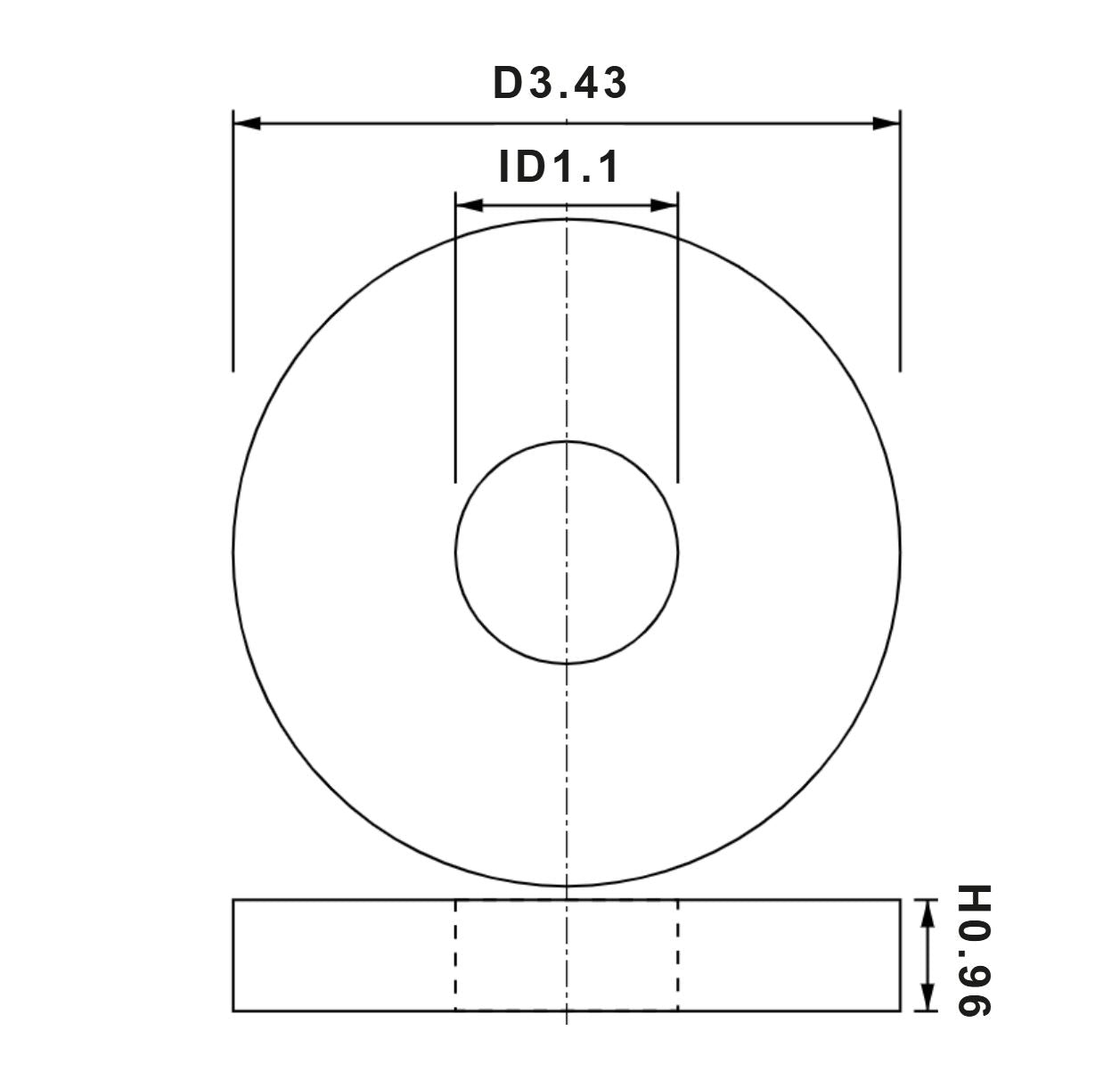 disc magnet 3.43 diameter