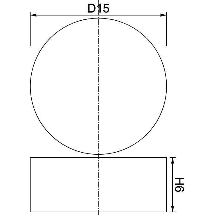 Neodymium Disc Magnet Φ15mm x 6mm