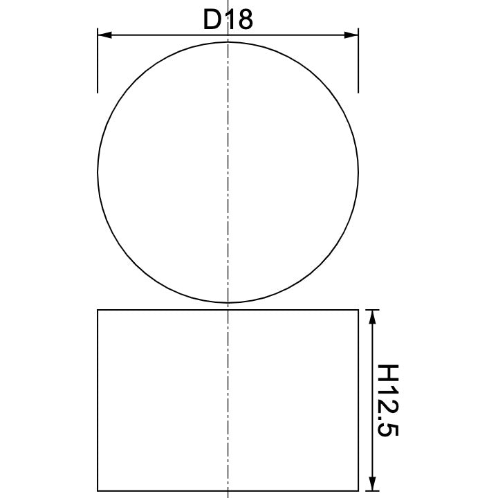 Neodymium Disc Magnet Φ18mm x 12.5mm