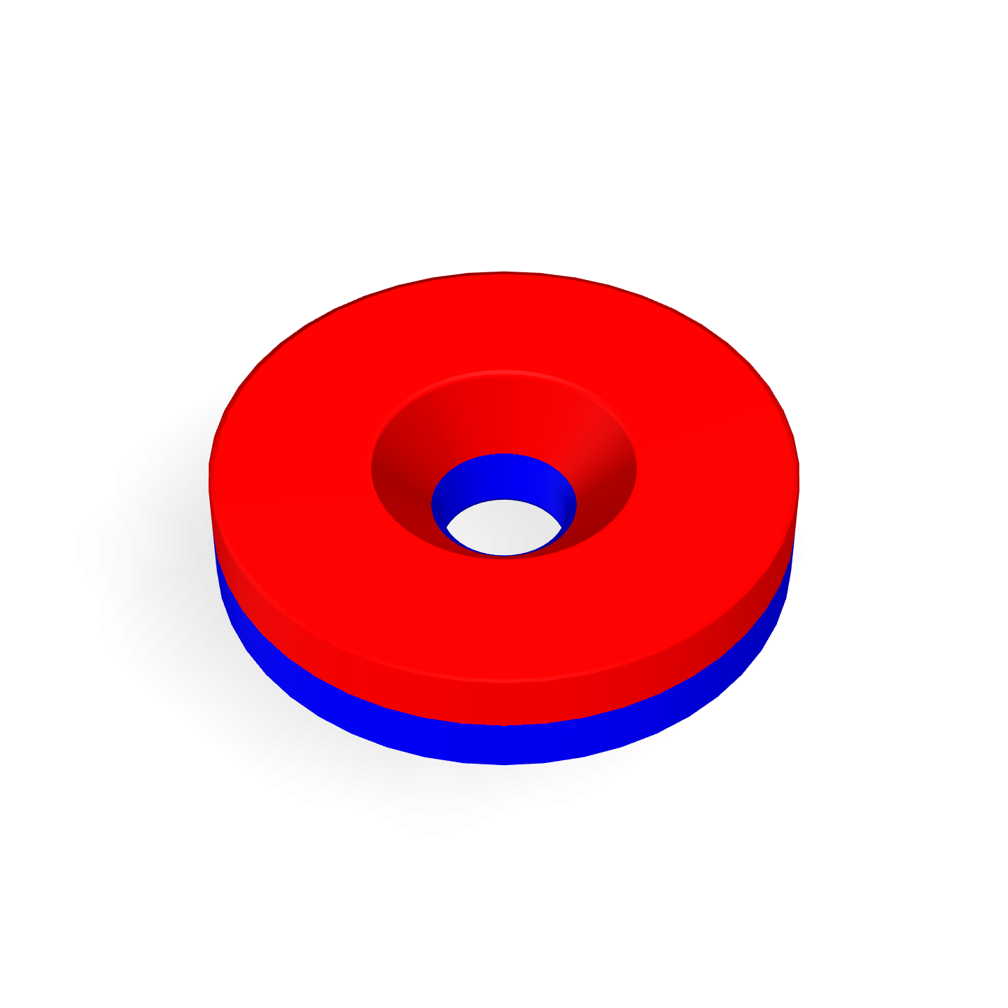 Aimant disque en néodyme avec trou fraisé Ø 15 mm x Ø 3,2 mm x 3 mm / M3