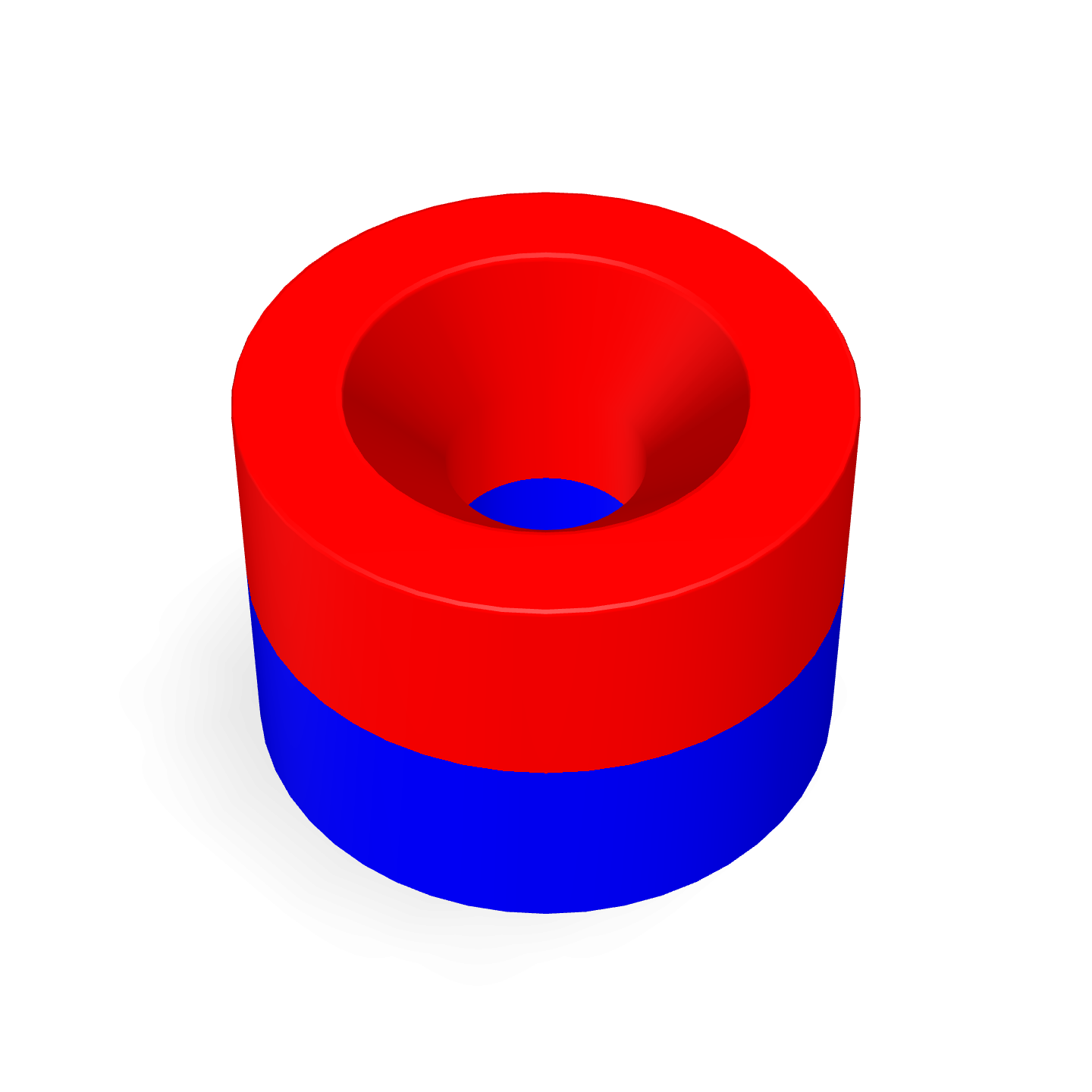 Aimant disque en néodyme avec trou fraisé Ø 7 mm x Ø 2,3 mm x 5 mm / M2