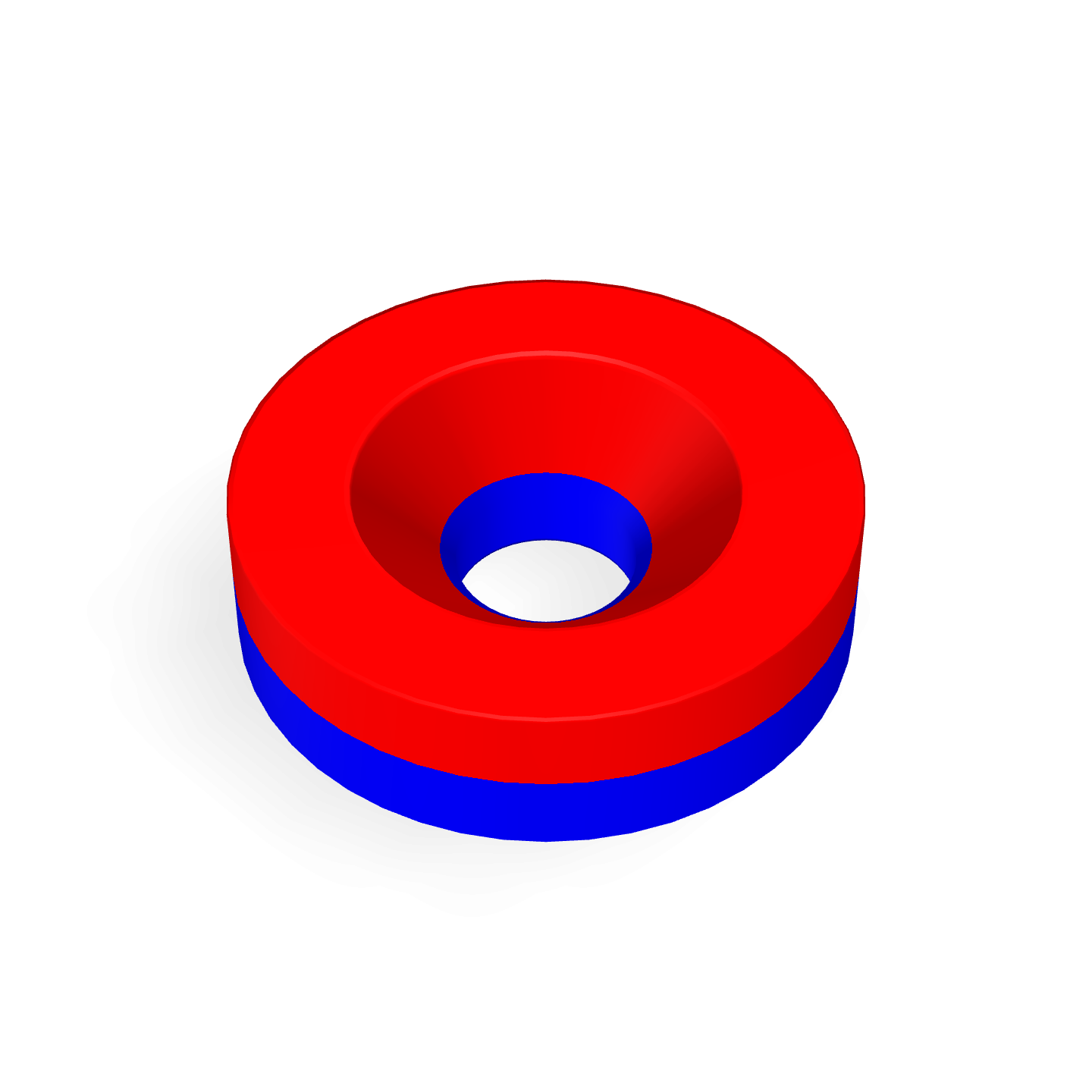Aimant disque en néodyme avec trou fraisé Ø 11 mm x Ø 3,2 mm x 3 mm / M3
