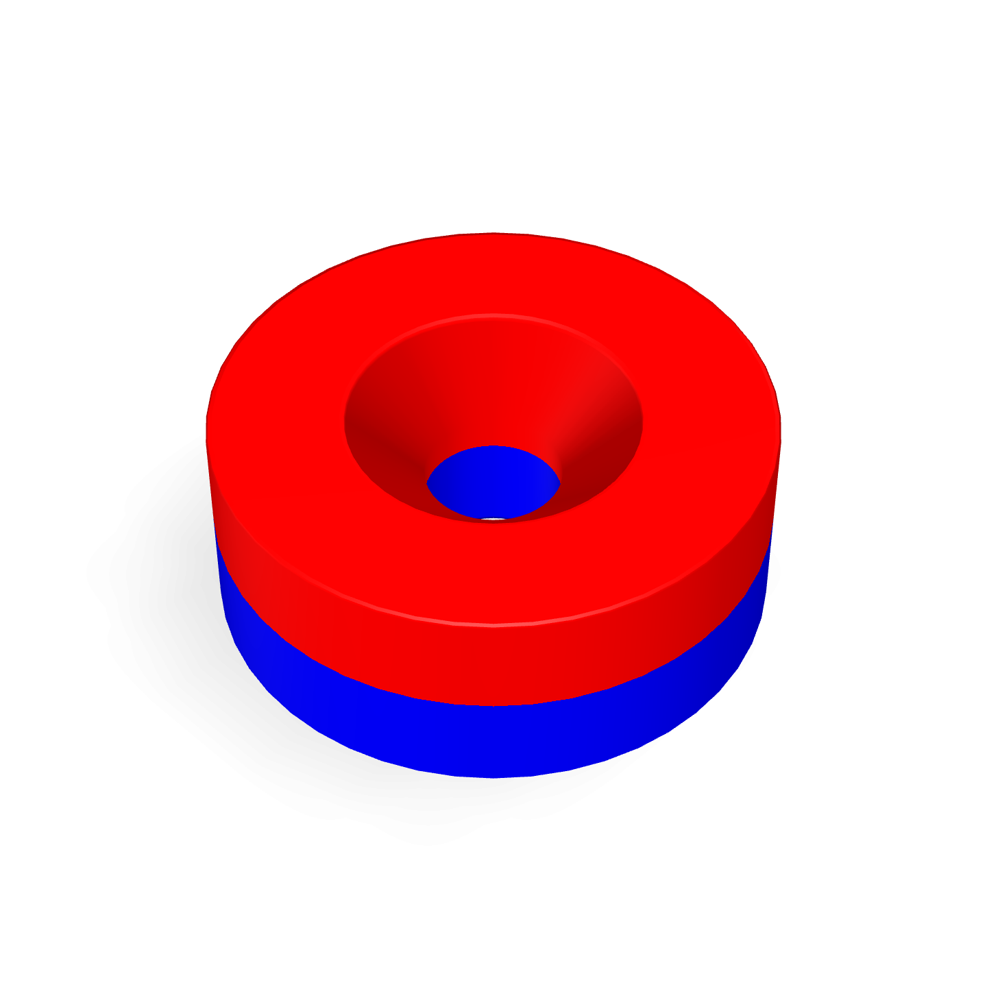 Aimant disque en néodyme avec trou fraisé Ø 13 mm x Ø 3,2 mm x 5 mm / M3