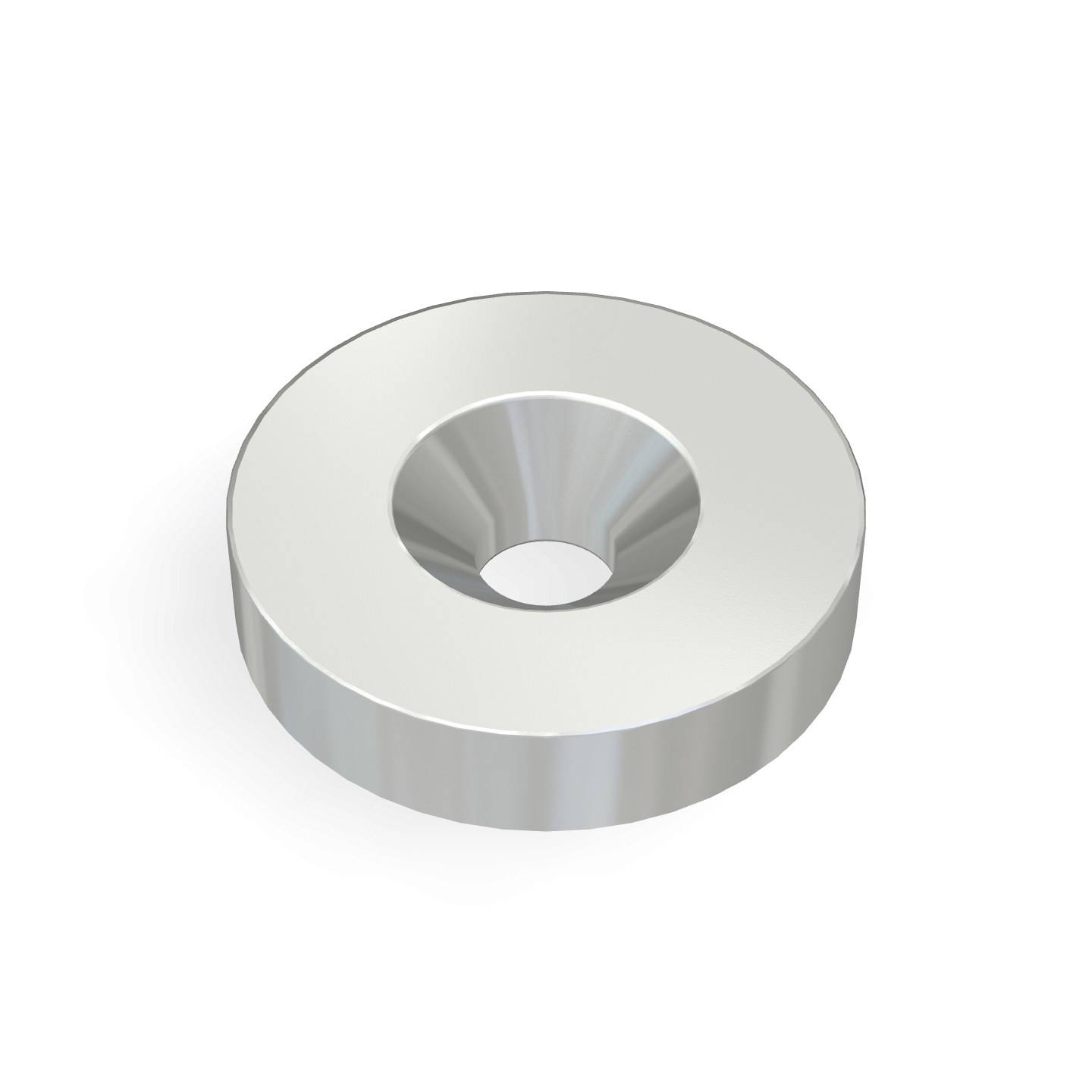Aimant disque en néodyme avec trou fraisé Ø 14 mm x Ø 3,2 mm x 3 mm / M3