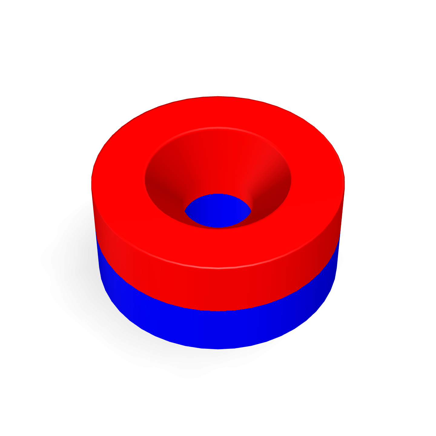 Neodymium Disc Magnet with Countersunk Hole Ø15mm X Ø4.3mm X 7mm /M4