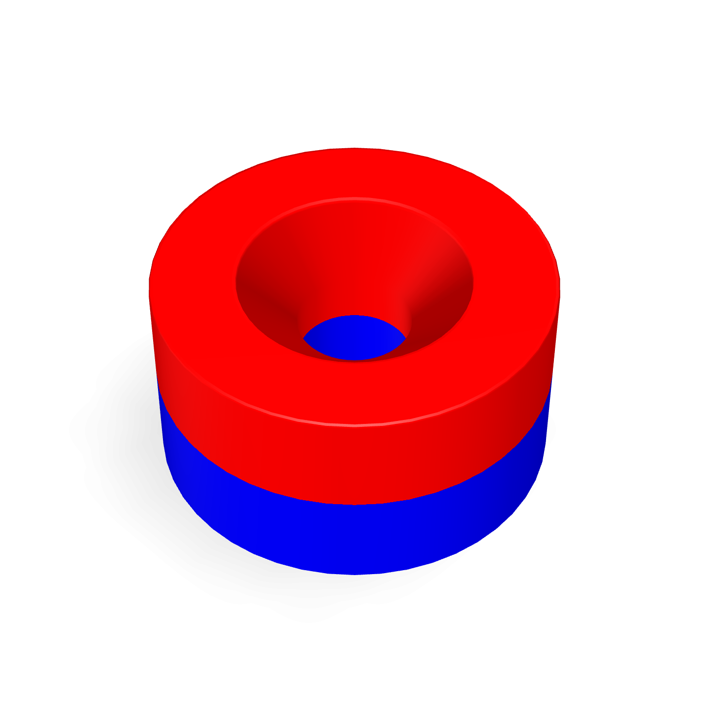 Aimant disque en néodyme avec trou fraisé Ø 15 mm x Ø 4,3 mm x 8 mm / M4