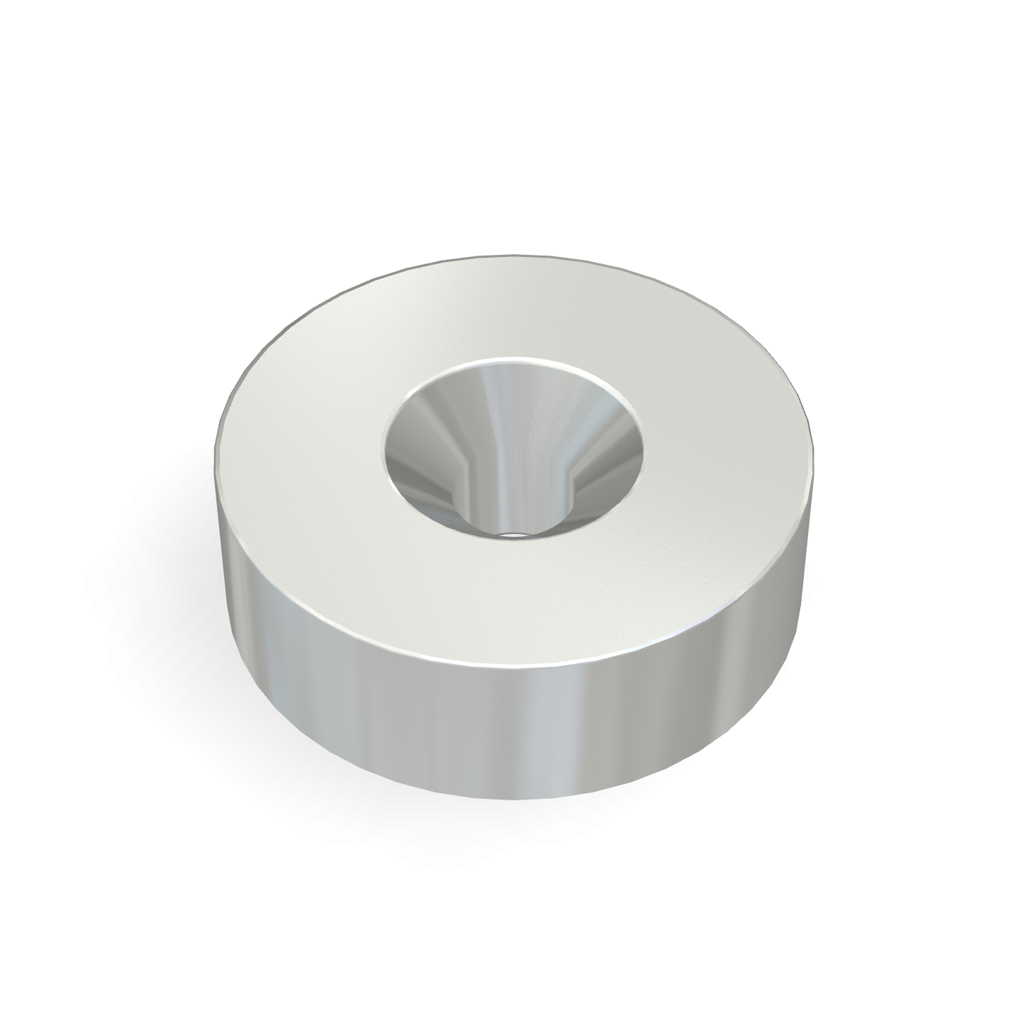 Aimant disque en néodyme avec trou fraisé Ø25 mm x Ø5,3 mm x 8 mm /M5