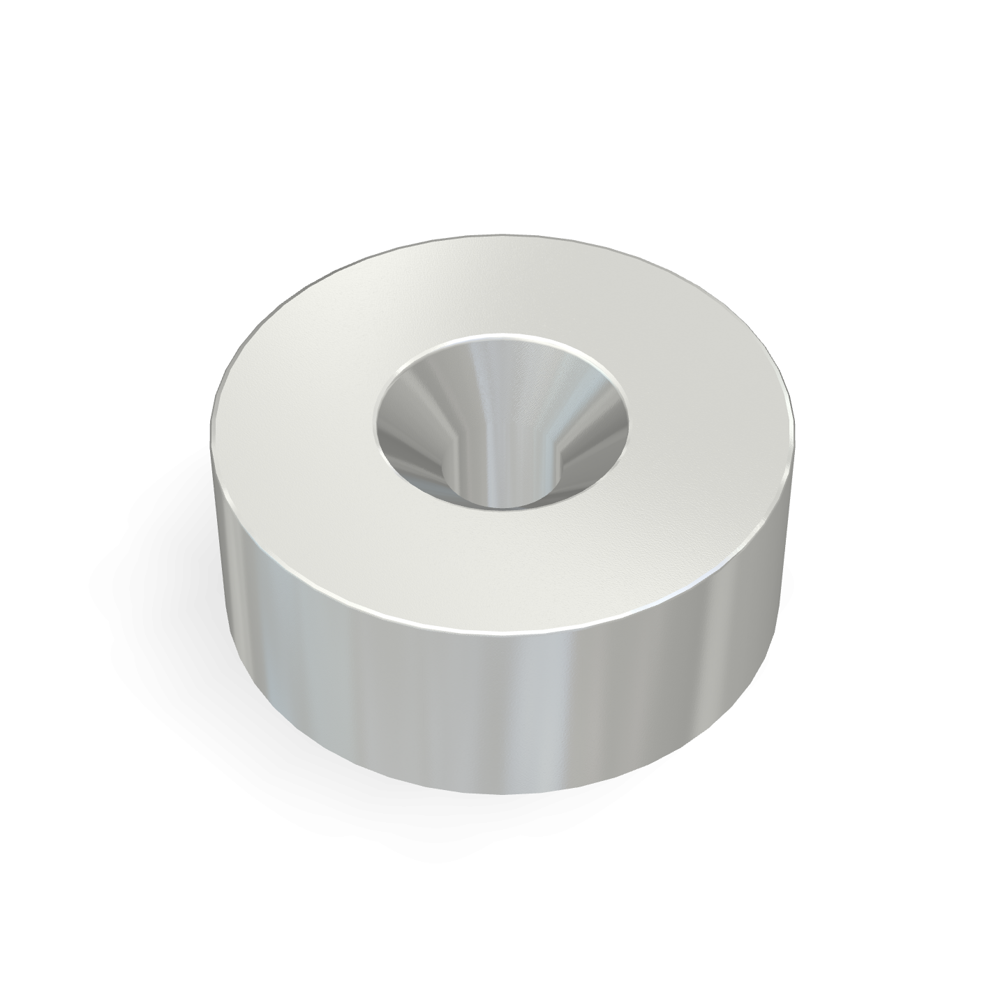 Aimant disque en néodyme avec trou fraisé Ø25 mm x Ø5,3 mm x 10 mm /M5