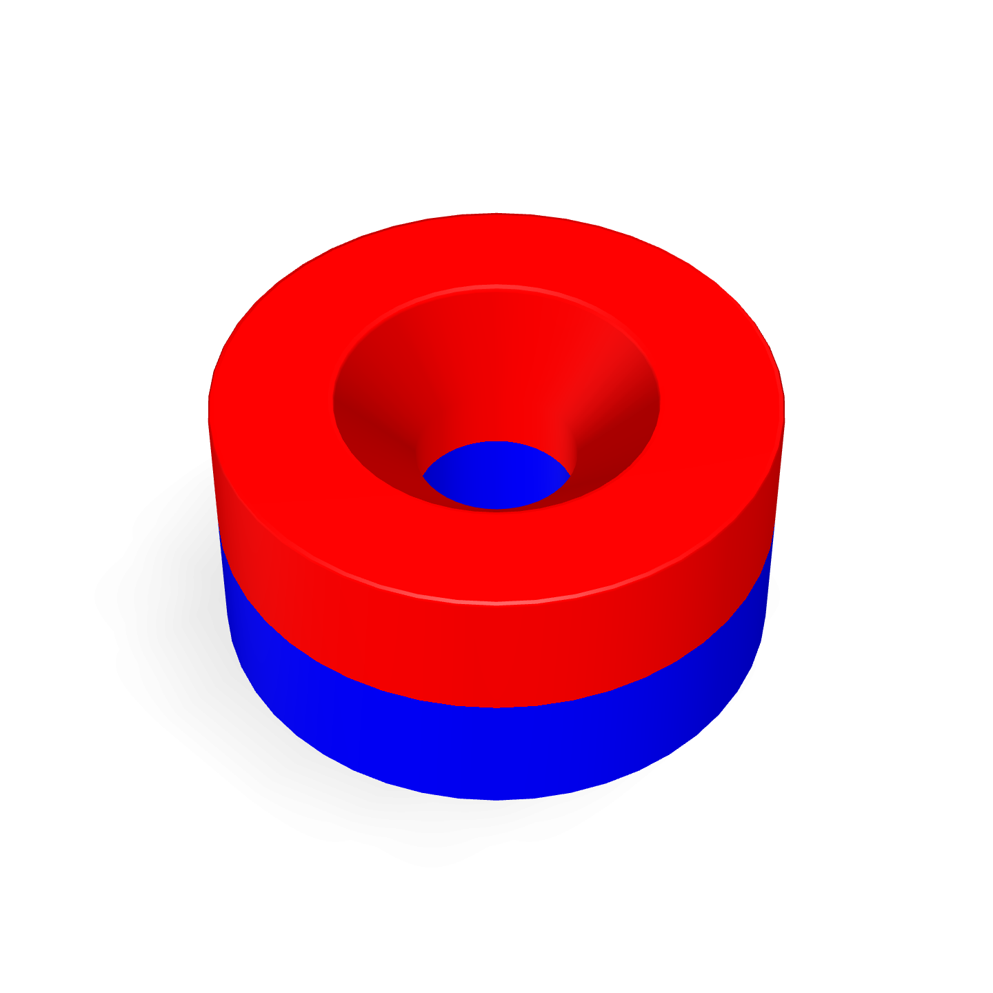 Aimant disque en néodyme avec trou fraisé Ø 8 mm x Ø 2,3 mm x 4 mm / M2