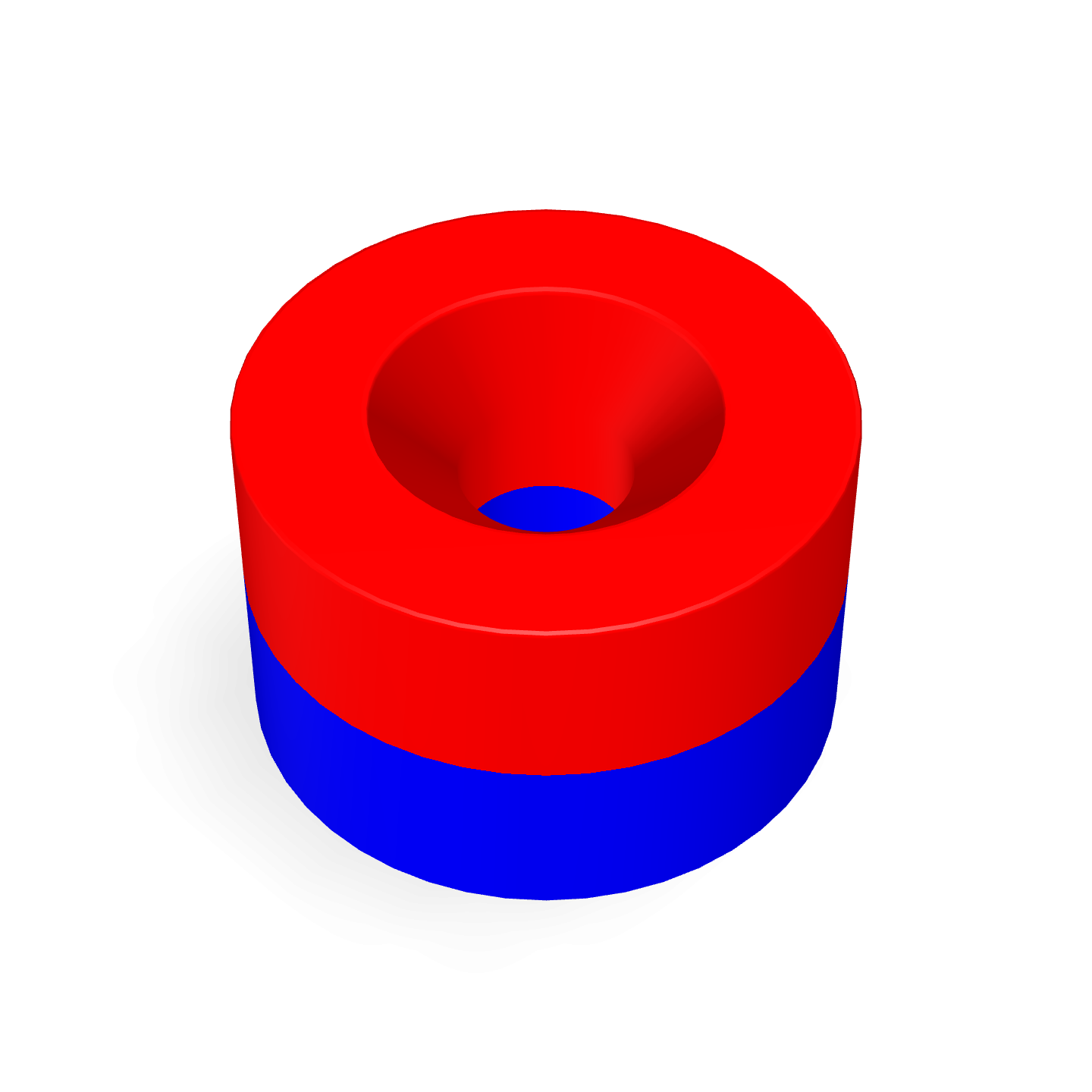 Aimant disque en néodyme avec trou fraisé Ø 8 mm x Ø 2,3 mm x 5 mm / M2