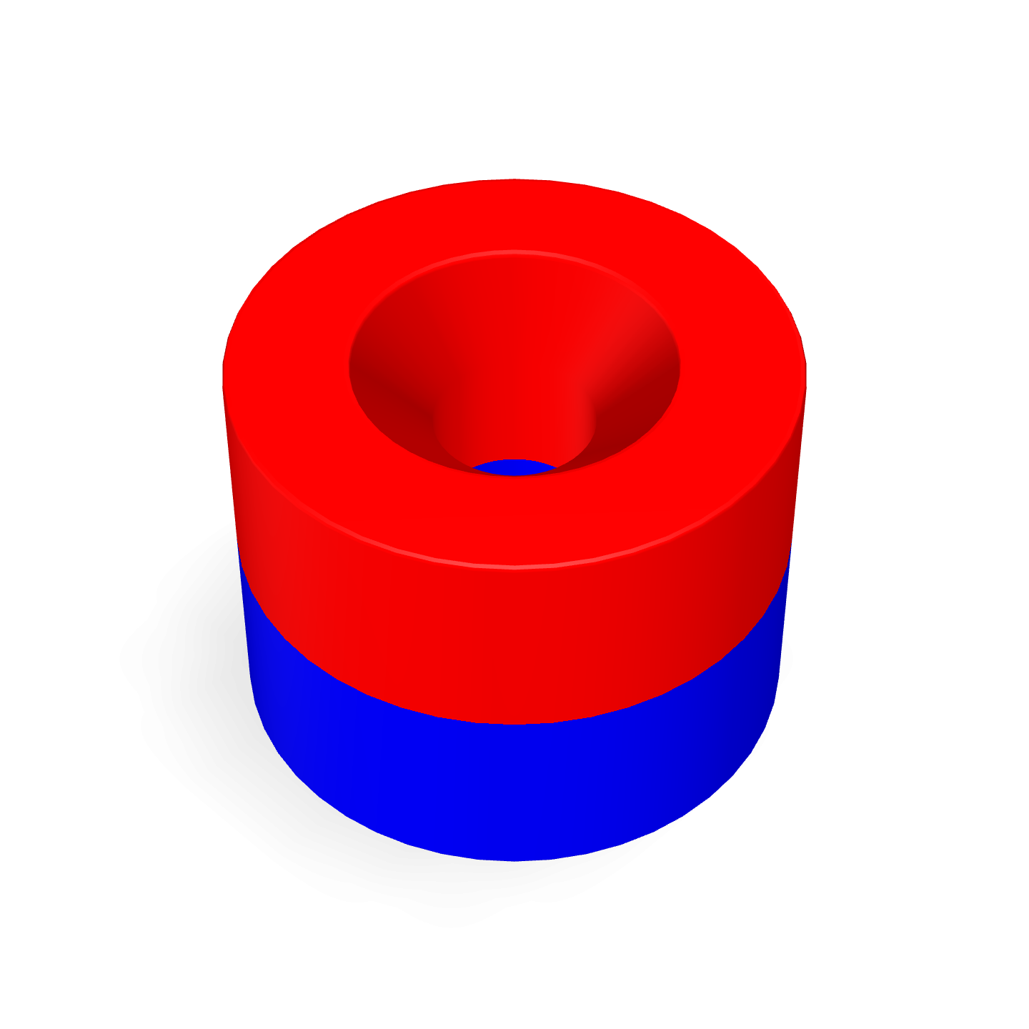 Aimant disque en néodyme avec trou fraisé Ø 8 mm x Ø 2,3 mm x 6 mm / M2
