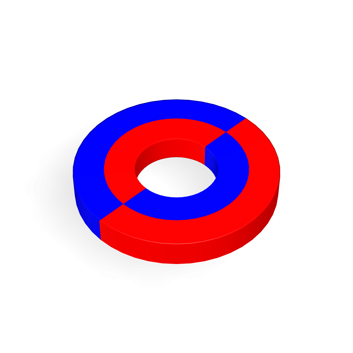 Anneau magnétique en néodyme - Radial Ø15mm x Ø6mm x 2mm