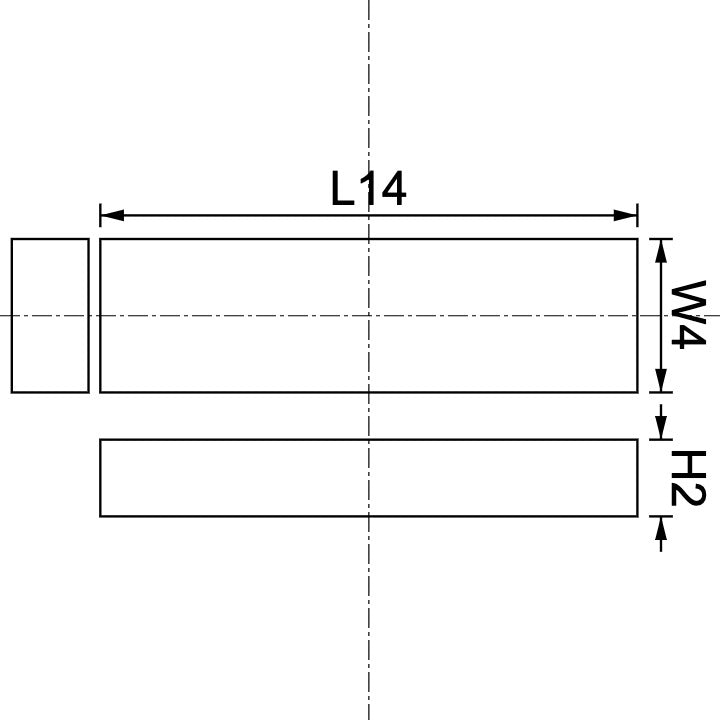 Aimant en néodyme 14 mm x 4 mm x 2 mm