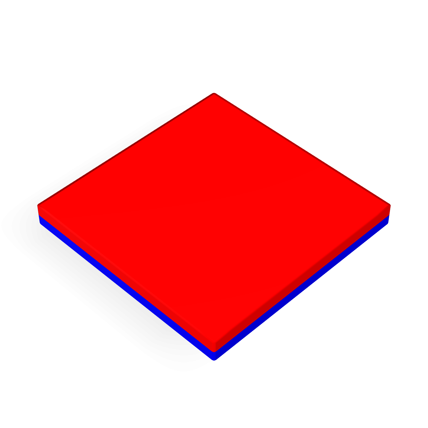 Aimant néodyme en bloc 30 mm x 30 mm x 3 mm