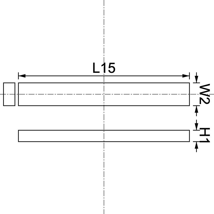 Neodymium Block Magnet 15mm X 2mm X 1mm