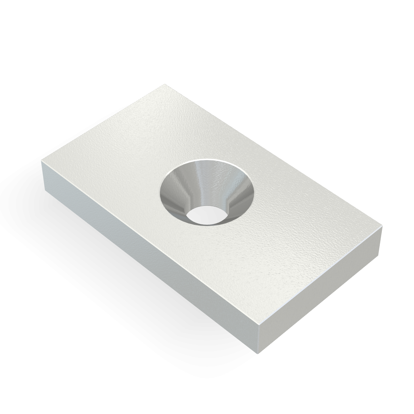 Vis à tête fraisée carrée en néodyme 35 mm x 20 mm x 5 mm / M5