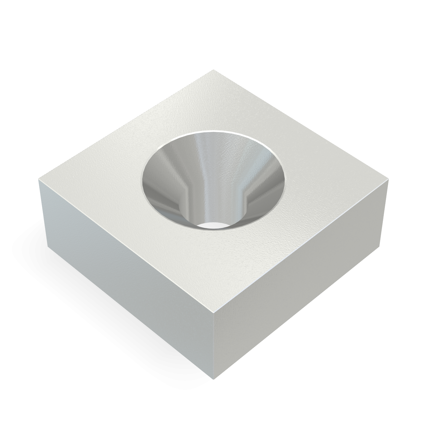 Aimant en néodyme avec trou fraisé 15 mm x 15 mm x 6 mm / M4