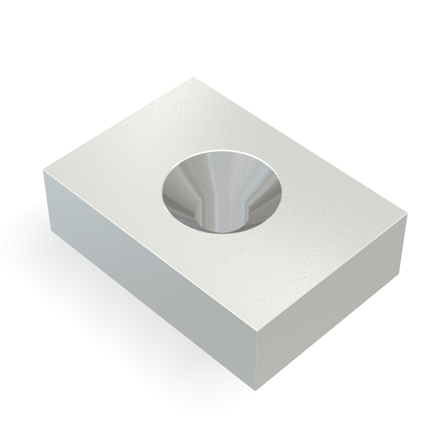 Aimant en néodyme avec trou fraisé 17 mm x 12 mm x 5 mm / M3