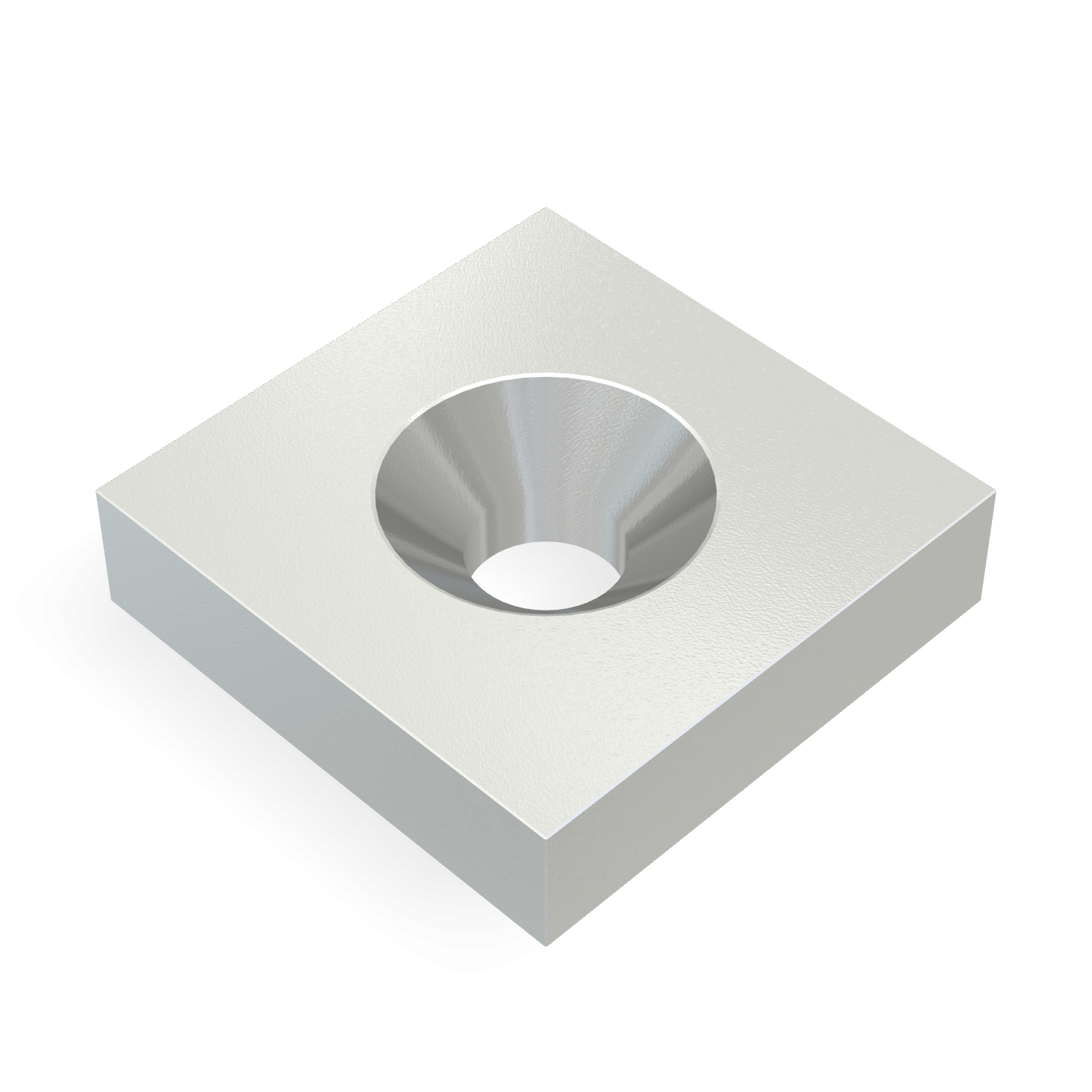 Aimant en néodyme avec trou fraisé 20 mm x 20 mm x 5 mm / M5