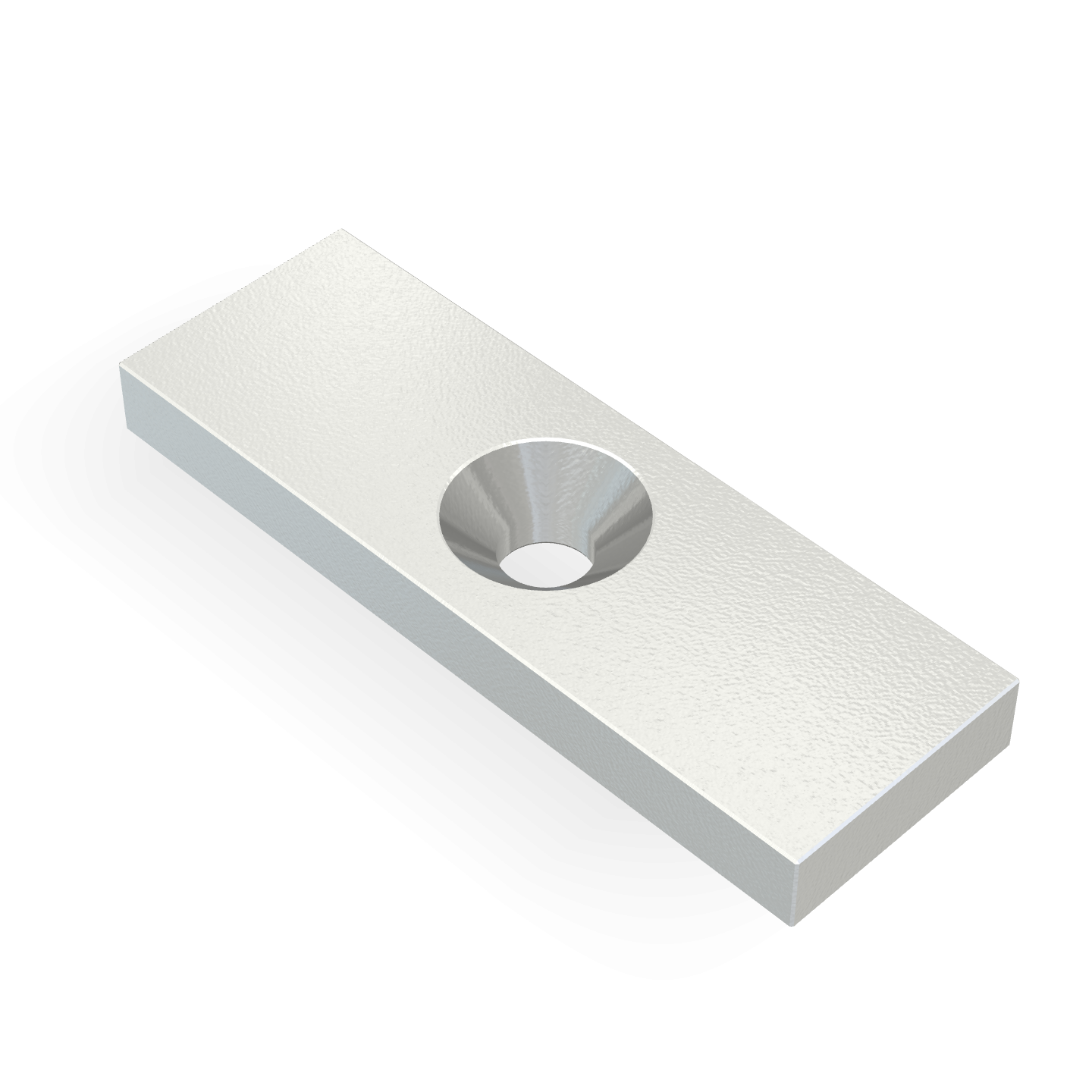 Aimant en néodyme avec trou fraisé 30 mm x 10 mm x 3 mm / M3
