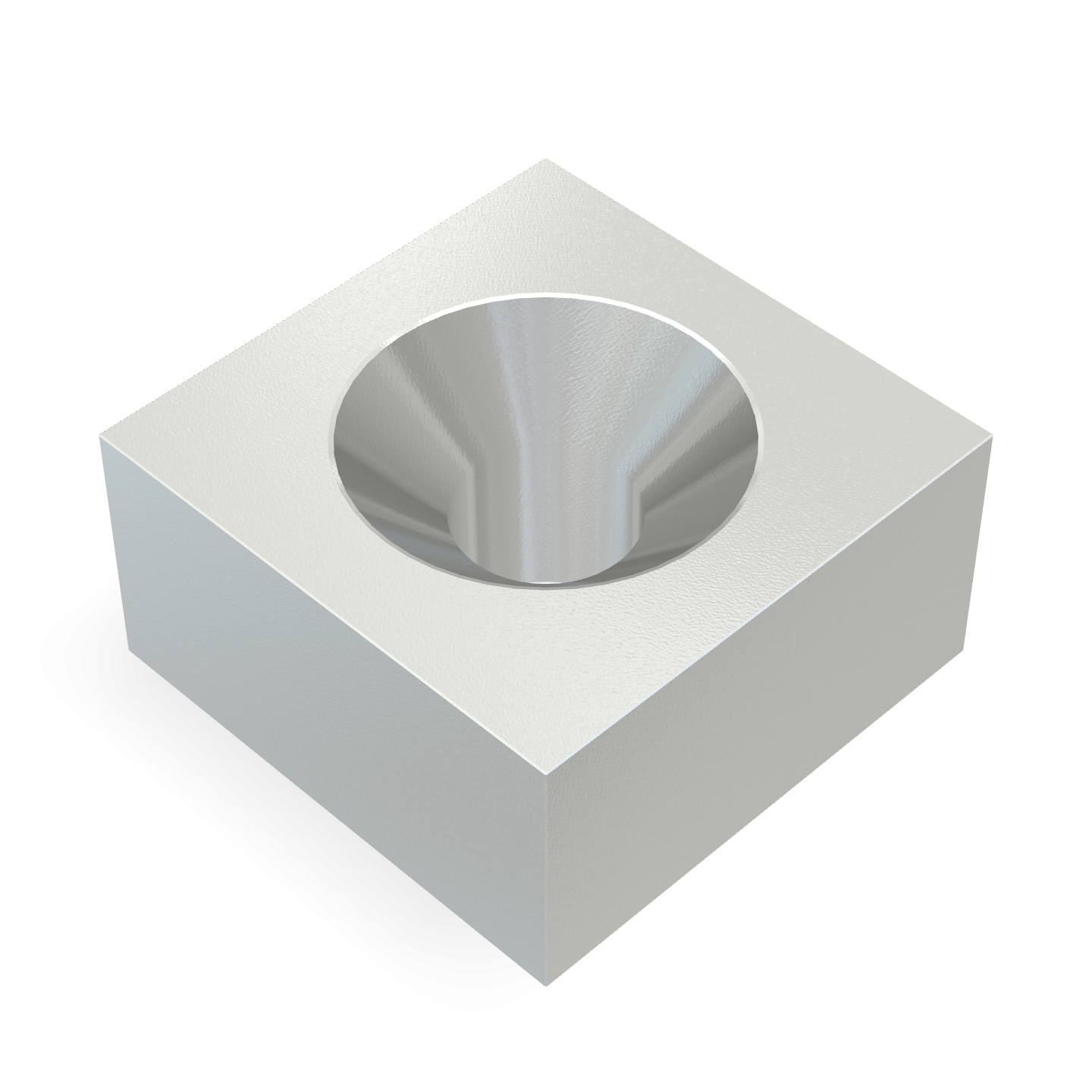 Aimant en néodyme avec trou fraisé 10 mm x 10 mm x 5 mm / M3