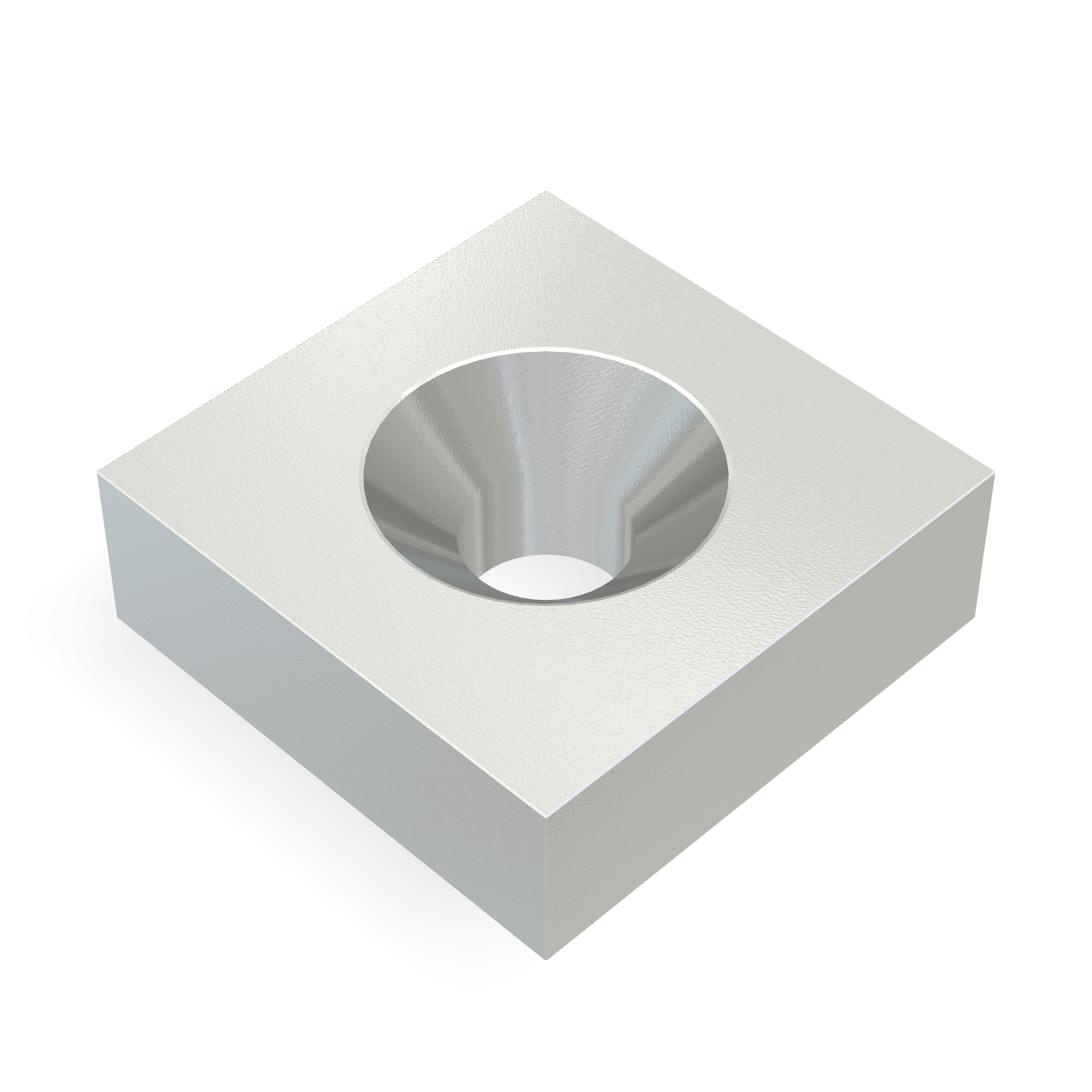 Aimant en néodyme avec trou fraisé 15 mm x 15 mm x 5 mm / M4