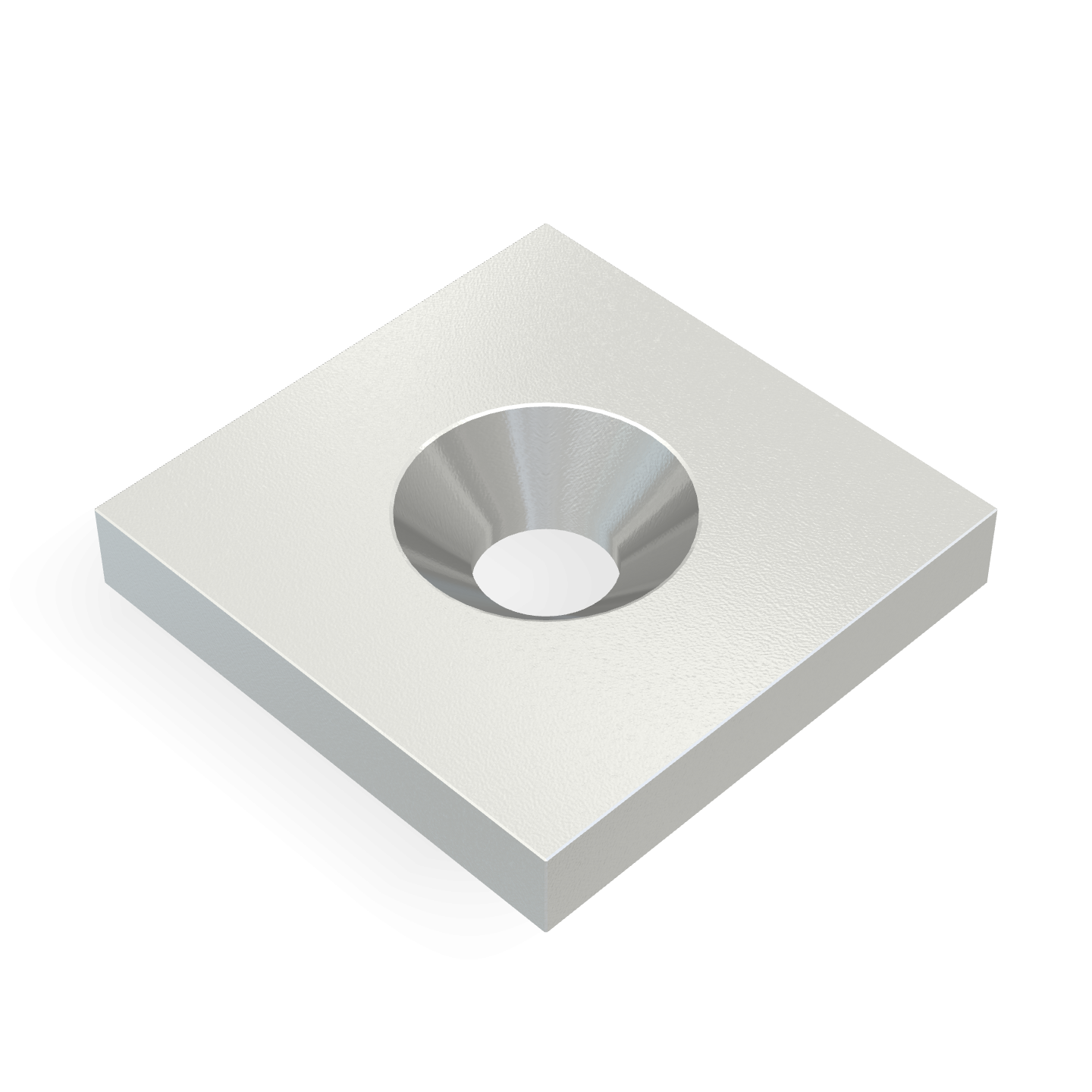 Aimant en néodyme avec trou fraisé 18 mm x 18 mm x 3 mm / M4